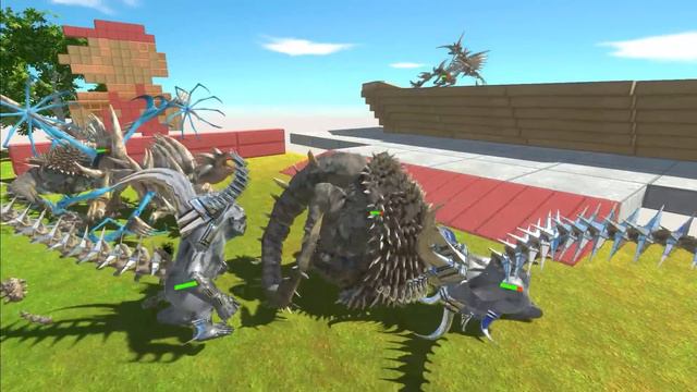 Evil Monster Team VS Goro + Spinosaurus Of Evolution - Animal Revolt Battle Simulator смотреть онлайн