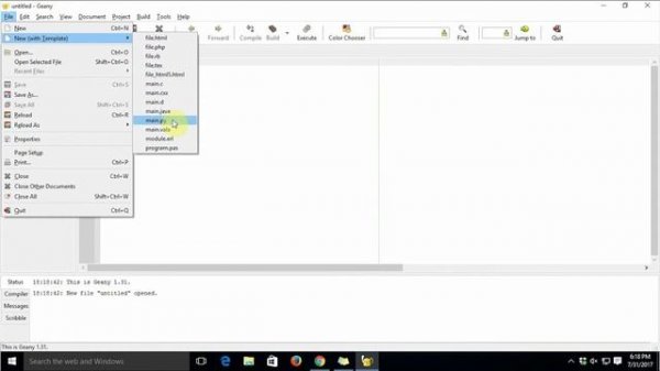 Geany IDE for Python 3 on Windows