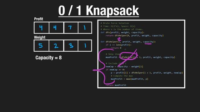 7. Dynamic Programming: 1. 0/1 Knapsack (RU) смотреть онлайн