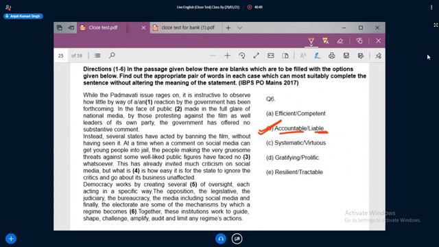 English (Cloze Test) Live Class important for SSC CGL & IBPS PO by Anjali Mam смотреть онлайн