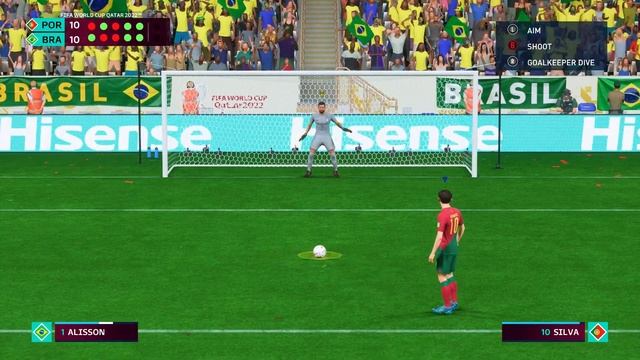 FIFA 23 ! PENALTY SHOOTOUT ! BRAZIL VS PORTUGAL ! PC GAME NEXT GEN 4K! смотреть онлайн