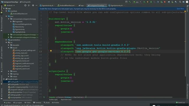 Connect Android Project to Firebase - Kotlin Project Android Instagram App with Firebase Tutorial 0 смотреть онлайн