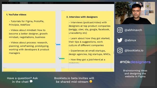 Brainstorming ideas for #10kdesigners in Figma | LIVE Design Process смотреть онлайн