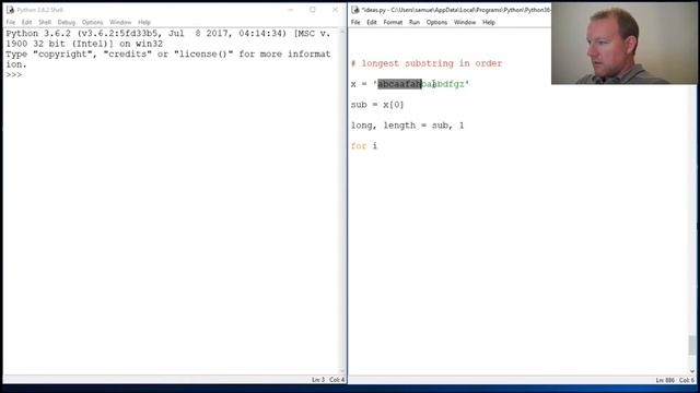 Python Basics Longest Substring pt 1 смотреть онлайн