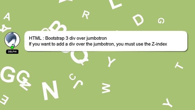 HTML : Bootstrap 3 div over jumbotron смотреть онлайн