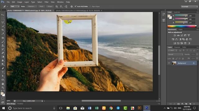 How To Insert Image Into A Frame in Adobe Photoshop CC смотреть онлайн