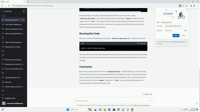 Detach a subprocess started using python multiprocessing module смотреть онлайн