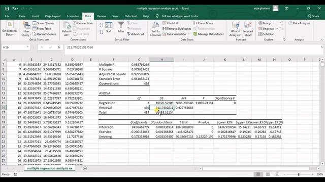How to do Multiple Regression Analysis Excel смотреть онлайн