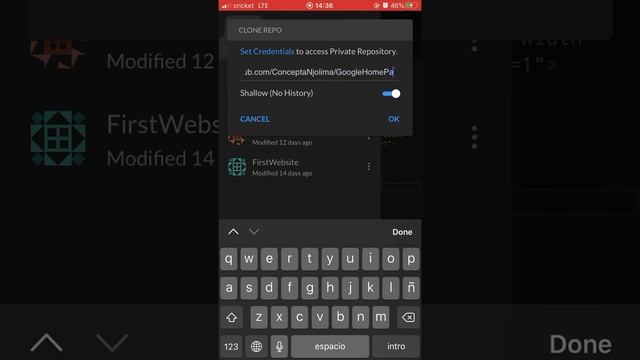 Creating html file after cloning a repository in Spck Editor смотреть онлайн