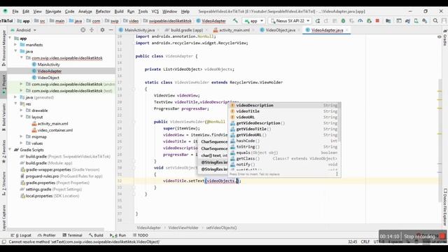 Swipe Videos Like TikTok | Android Studio смотреть онлайн