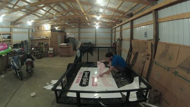 Assembling a 4'x8', two sided, two color sign (time lapse) смотреть онлайн