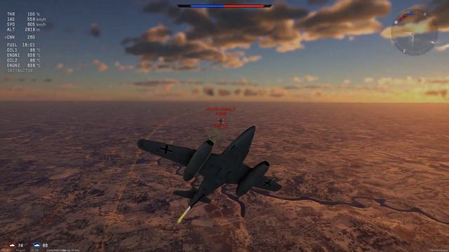 Me 262 C1a clean energy fight [War Thunder] смотреть онлайн