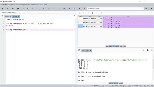 Reshaping NumPy Array (Python for Engineers) смотреть онлайн