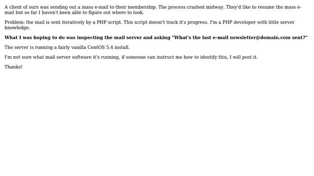 Find Mail Sent from Account on CentOS 5.4 смотреть онлайн