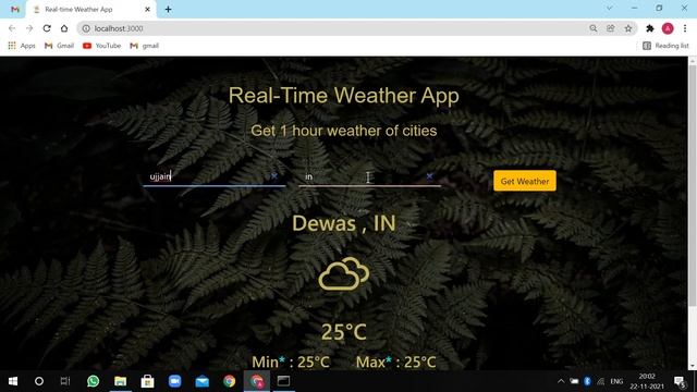 Real-time weather app | Weather app using React JS смотреть онлайн