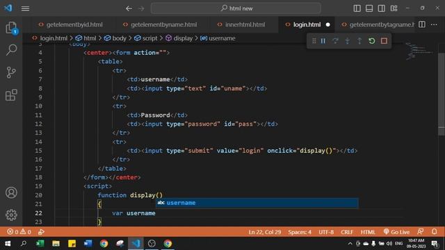 Simple Login Form using HTML & JavaScript | JavaScript Tutorial in Hindi Part 49 смотреть онлайн