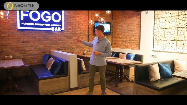 Интерьер Рестобара в стиле лофт — Обзор дизайна бара [FOGO] смотреть онлайн