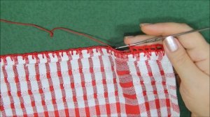 ПРОСТО и БЫСТРО, всего три ряда! КАЙМА для кухонного полотенца.