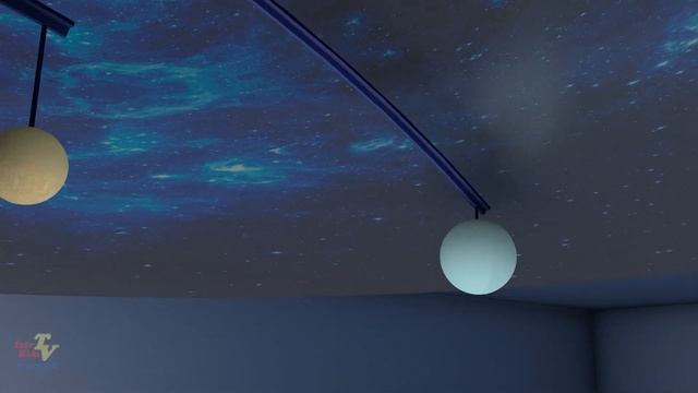 Модель Солнечной системы. Космическая лампа. Небо с тучами смотреть онлайн