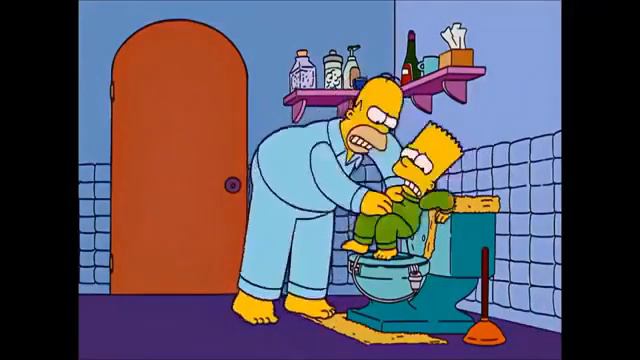 Homer Strangles Bart