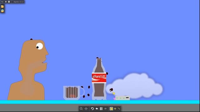 Simulation with a large amount of cola and mentos | Algodoo смотреть онлайн