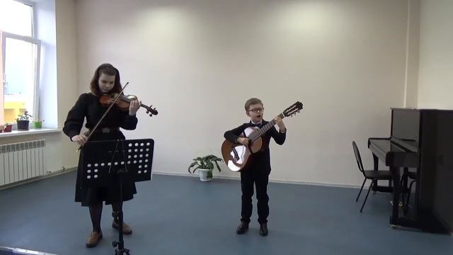 "Скрипка и сверчок". 🎸 Максим Литвинов, 🎻 Балицкая Ксения. смотреть онлайн