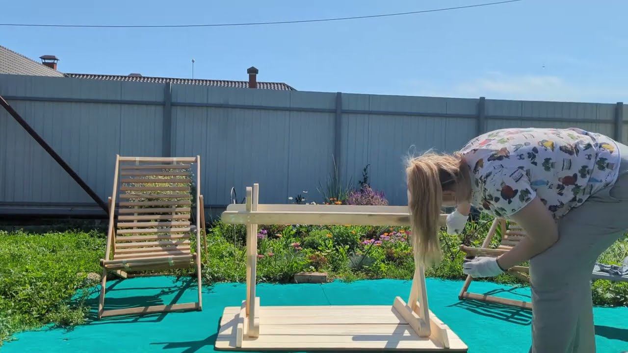 декорирование уличной мебели маслом Holzer