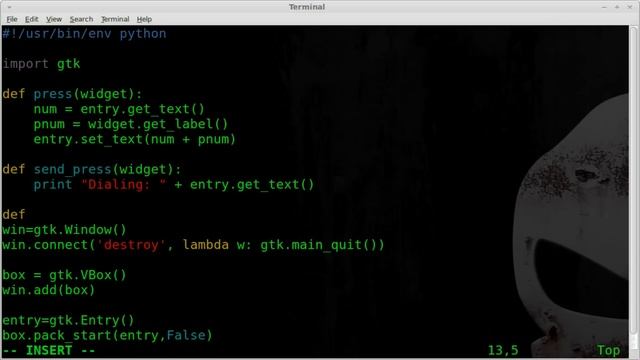 GTK Number Pad Getting Fake Caller ID Number PartA - Python - Linux смотреть онлайн