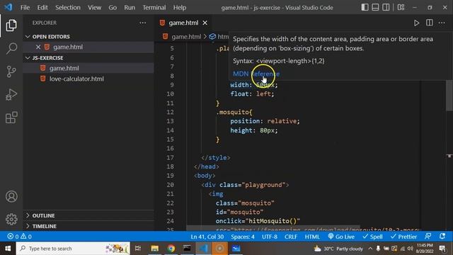 JavaScript exercises in Hindi #1 Make Small Game | hit mosquito | JavaScript practice смотреть онлайн