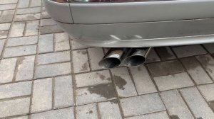 Mercedes Benz w210 brabus muffler exhaust 3.2 L V6 cold start холодный старт выхлоп brabus брабус