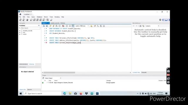 Create database and table using SQL statement смотреть онлайн