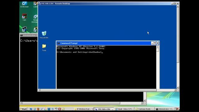 Telnet client and server demonstration in Windows Vista and XP смотреть онлайн
