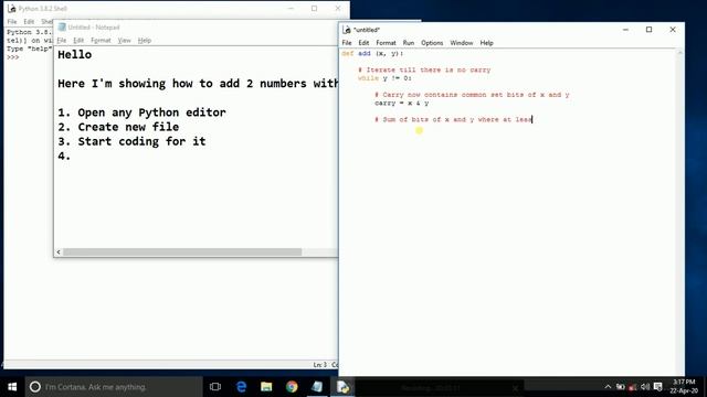 Add two numbers without using plus(+) operator in python смотреть онлайн