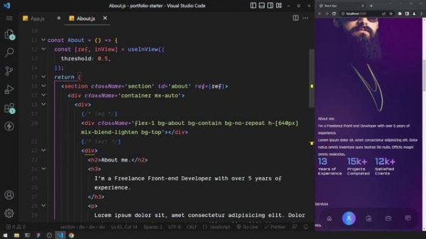 Portfolio Website With React JS & Tailwind CSS