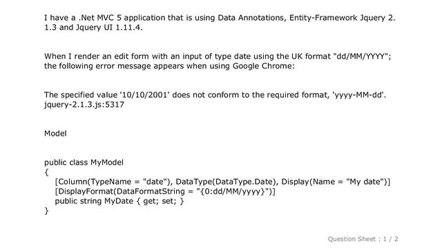 jQuery : The specified value does not conform to the required format yyyy-MM-dd смотреть онлайн