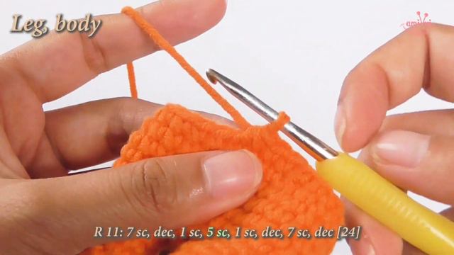 #112 | Amigurumi Tiger Free Pattern (2/3) | How To Crochet Amigurumi Characters | @AmivuiStudio