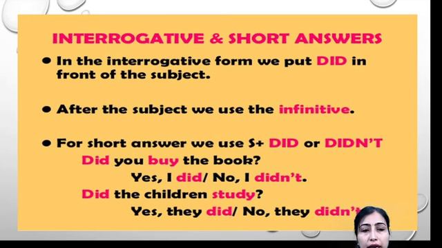 SIMPLE PAST TENSE, NEGATIVE смотреть онлайн