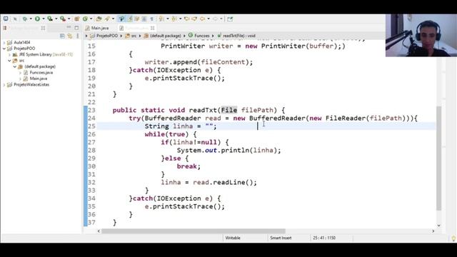 Programa de manipulação de arquivos .txt em Java смотреть онлайн