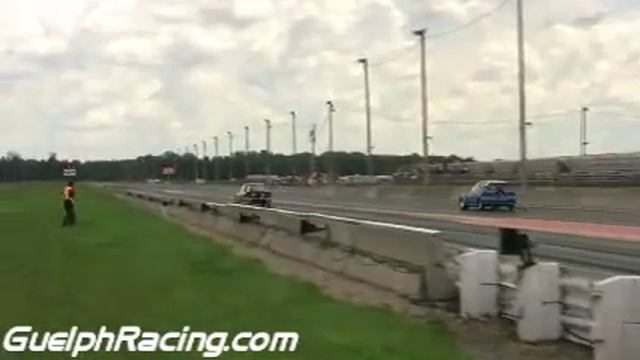 8 sec Turbo Mitsubishi Mirage Vs Splitfire Civic - CSCS June 22 grand bend смотреть онлайн