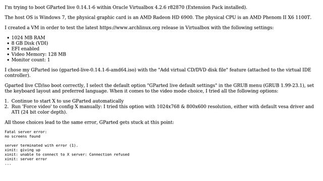 Unix & Linux: How to setup GParted video mode in Oracle Virtualbox? смотреть онлайн