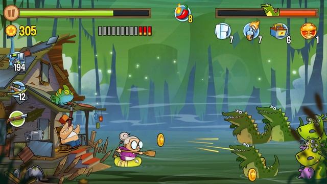 НЕ ЗЛИ БАБУЛЮ с ВЕСЛОМ! РАЗБЛОКИРОВАЛ ГРАНАТОМЁТ и НОВОГО БОЛОТНОГО МОНСТРА в игре Swamp Attack смотреть онлайн