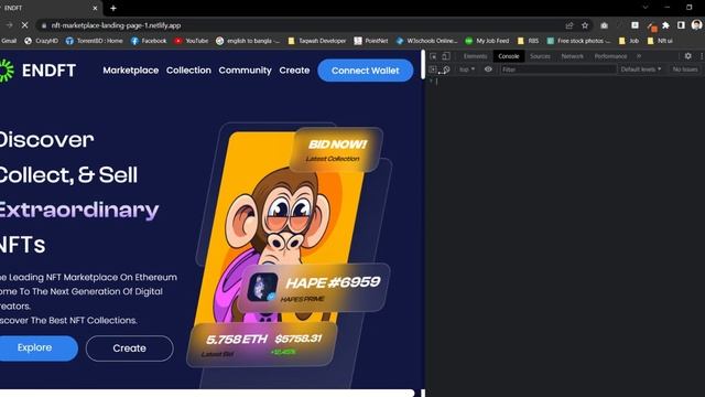 Blockchain NFT Website Landing Page | NFT Marketplace Landing page | React JS | Material UI смотреть онлайн