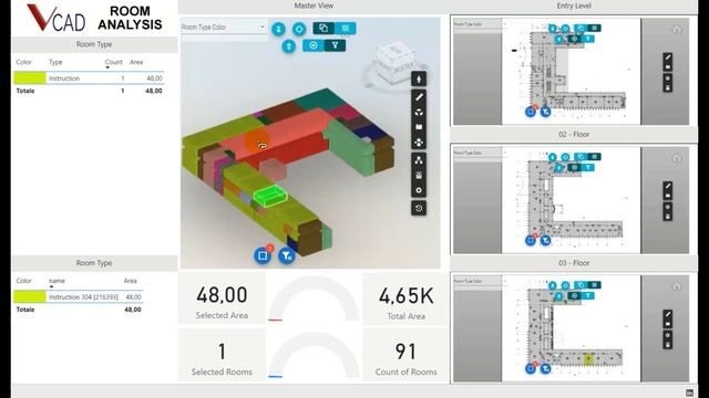 Vcad with Autodesk Forge and Power BI - Room analysis смотреть онлайн
