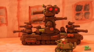 Мы создали монстра кв-44. Мультики про танки из пластилина.