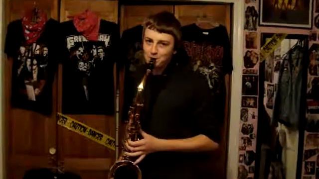 Alex playing Pokemon on tenor sax смотреть онлайн