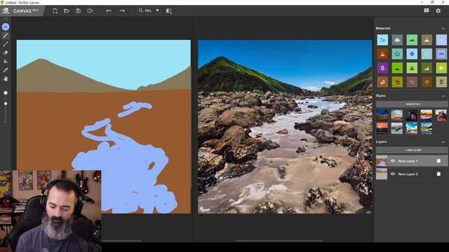 Stunning AI art app - NVIDIA Canvas 1.1 Beta смотреть онлайн