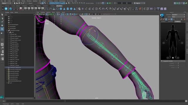 Autodesk Maya LT - Features - Roll bones in HumanIK смотреть онлайн
