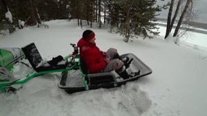 Непроходимые сугробы для мототолкача / завтрак в зимнем лесу / 2 часть