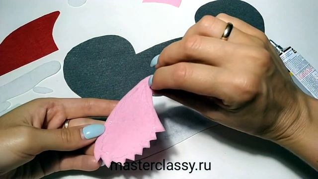 Красивая новогодняя маска из фетра «Мышка». Как сделать маску Мыши своими руками. Видео урок смотреть онлайн