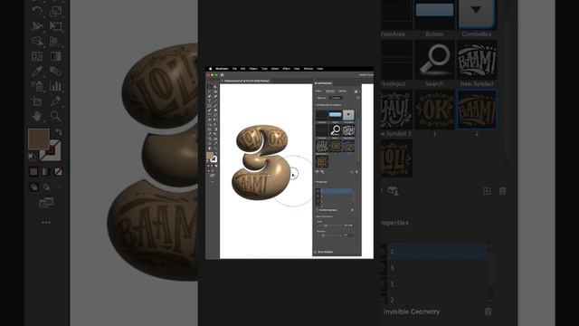 3D Text Effect #illustrator